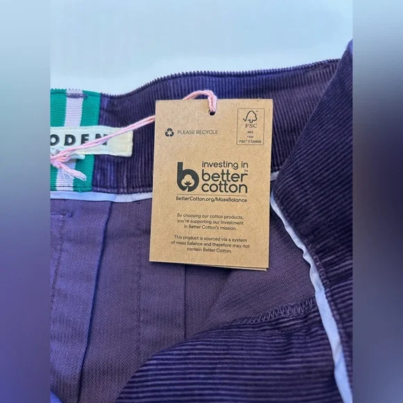 Boden Pleated Corduroy High Waist Mini Skirt Purple Women’s Size 2P Petite NWT - Picture 8 of 16